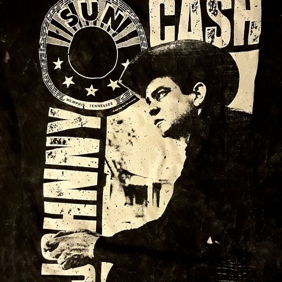 Johnny Cash Sun Records Mineral Wash country rock Official T-Shirt XL NWT - Picture 2 of 3